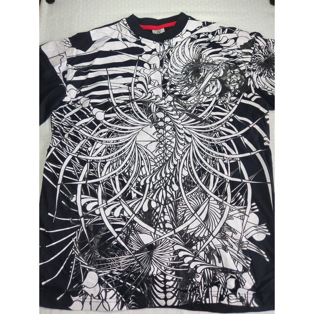 Vintage Y2K Men's Size M Brooklyn Xpress Skull Streetwear T Shirt